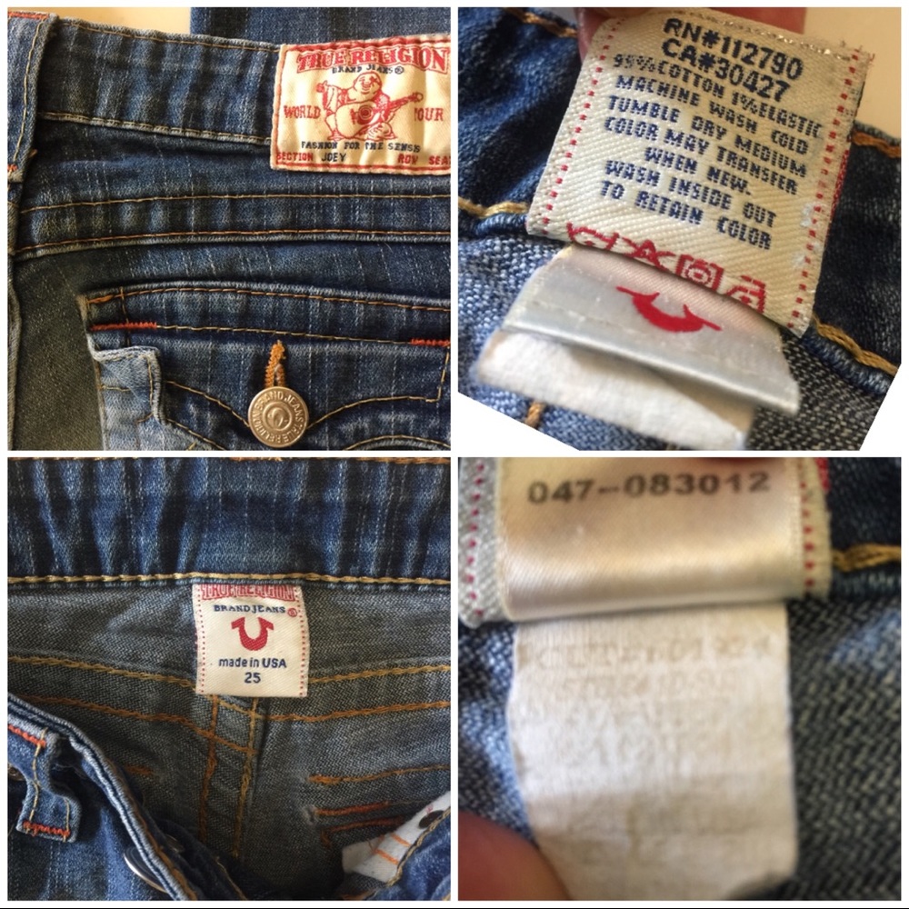 TrueReligion joey flare low Rise Women’s blue jean - Picture 7 of 8